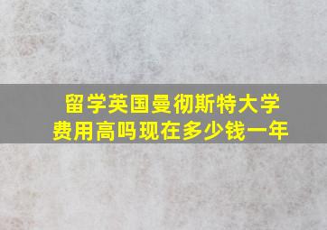 留学英国曼彻斯特大学费用高吗现在多少钱一年