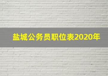 盐城公务员职位表2020年