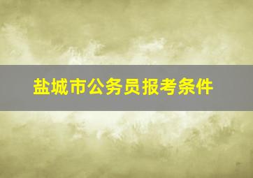 盐城市公务员报考条件