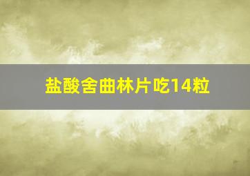 盐酸舍曲林片吃14粒