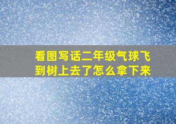 看图写话二年级气球飞到树上去了怎么拿下来