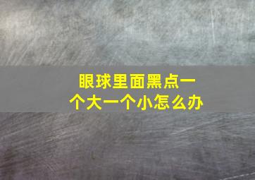 眼球里面黑点一个大一个小怎么办