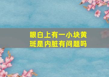 眼白上有一小块黄斑是内脏有问题吗