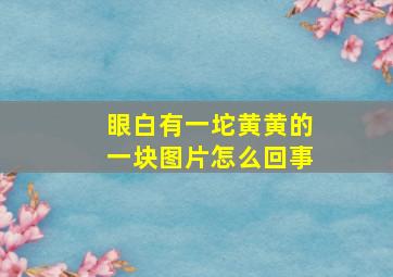 眼白有一坨黄黄的一块图片怎么回事