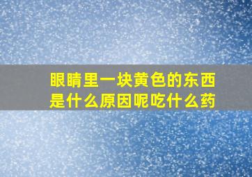 眼睛里一块黄色的东西是什么原因呢吃什么药