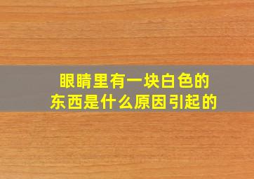 眼睛里有一块白色的东西是什么原因引起的