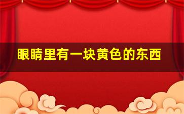 眼睛里有一块黄色的东西