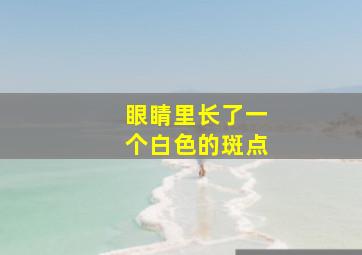 眼睛里长了一个白色的斑点