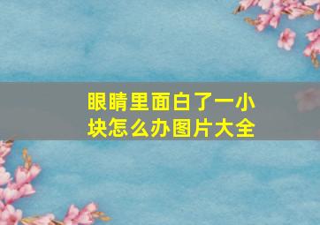 眼睛里面白了一小块怎么办图片大全