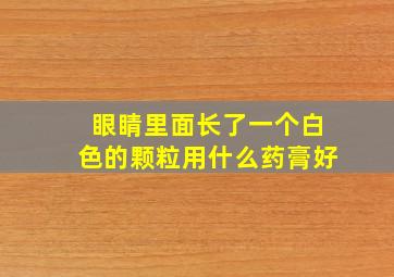 眼睛里面长了一个白色的颗粒用什么药膏好