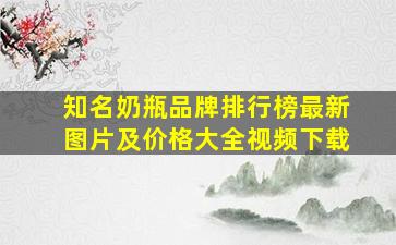 知名奶瓶品牌排行榜最新图片及价格大全视频下载