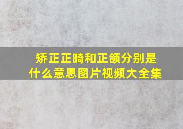 矫正正畸和正颌分别是什么意思图片视频大全集