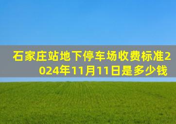 石家庄站地下停车场收费标准2024年11月11日是多少钱