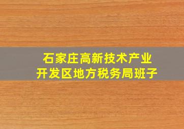 石家庄高新技术产业开发区地方税务局班子