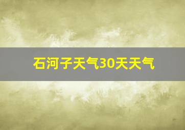 石河子天气30天天气