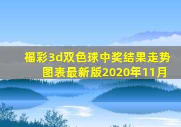 福彩3d双色球中奖结果走势图表最新版2020年11月