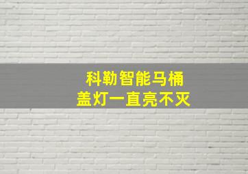 科勒智能马桶盖灯一直亮不灭