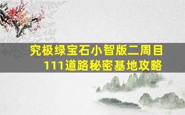 究极绿宝石小智版二周目111道路秘密基地攻略