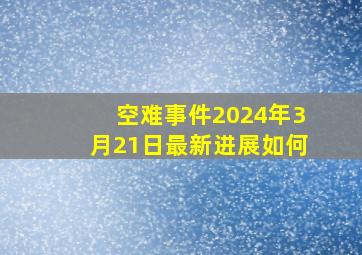 空难事件2024年3月21日最新进展如何