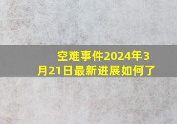 空难事件2024年3月21日最新进展如何了