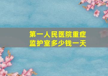 第一人民医院重症监护室多少钱一天