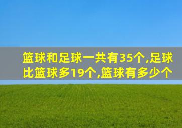 篮球和足球一共有35个,足球比篮球多19个,篮球有多少个