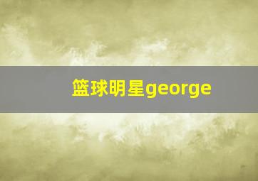 篮球明星george