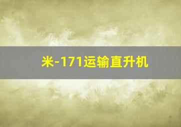 米-171运输直升机