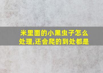 米里面的小黑虫子怎么处理,还会爬的到处都是