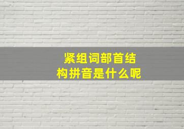 紧组词部首结构拼音是什么呢