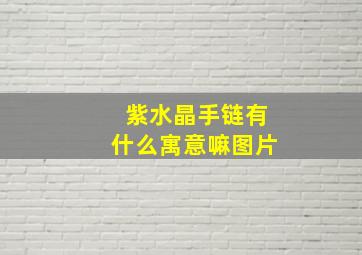 紫水晶手链有什么寓意嘛图片