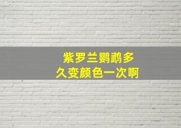 紫罗兰鹦鹉多久变颜色一次啊