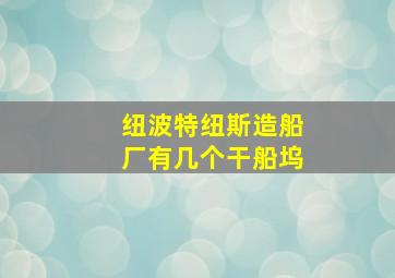 纽波特纽斯造船厂有几个干船坞