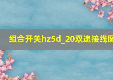 组合开关hz5d_20双速接线图