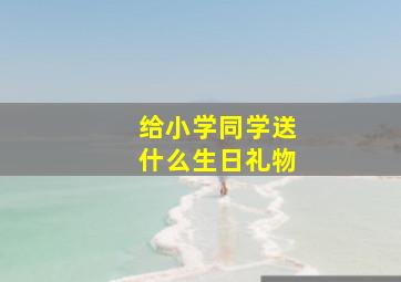 给小学同学送什么生日礼物