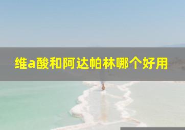 维a酸和阿达帕林哪个好用