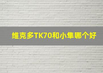 维克多TK70和小隼哪个好