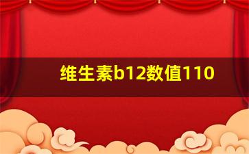 维生素b12数值110