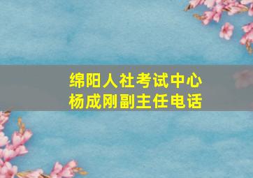 绵阳人社考试中心杨成刚副主任电话