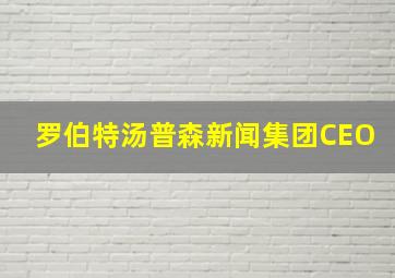 罗伯特汤普森新闻集团CEO