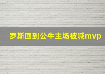 罗斯回到公牛主场被喊mvp