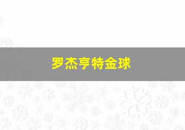 罗杰亨特金球