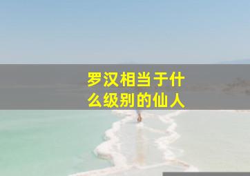 罗汉相当于什么级别的仙人