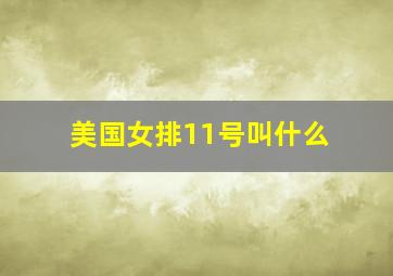 美国女排11号叫什么