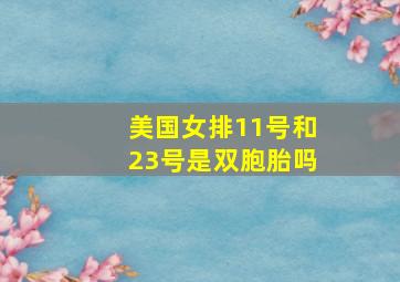 美国女排11号和23号是双胞胎吗