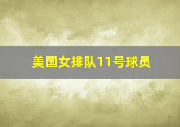 美国女排队11号球员