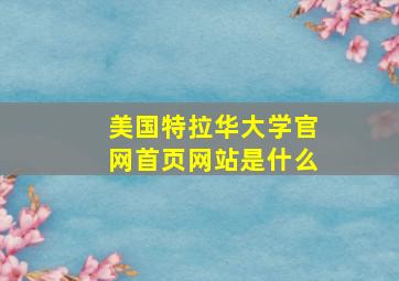 美国特拉华大学官网首页网站是什么