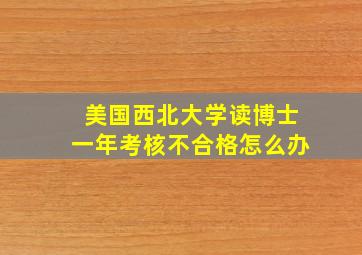 美国西北大学读博士一年考核不合格怎么办