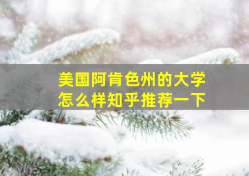 美国阿肯色州的大学怎么样知乎推荐一下