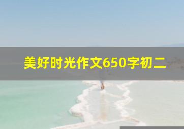 美好时光作文650字初二